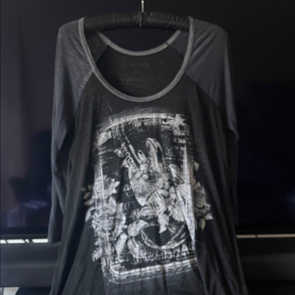 Free people bundle of two high low three-quarter sleeve T-shirts - Picture 6 of 7